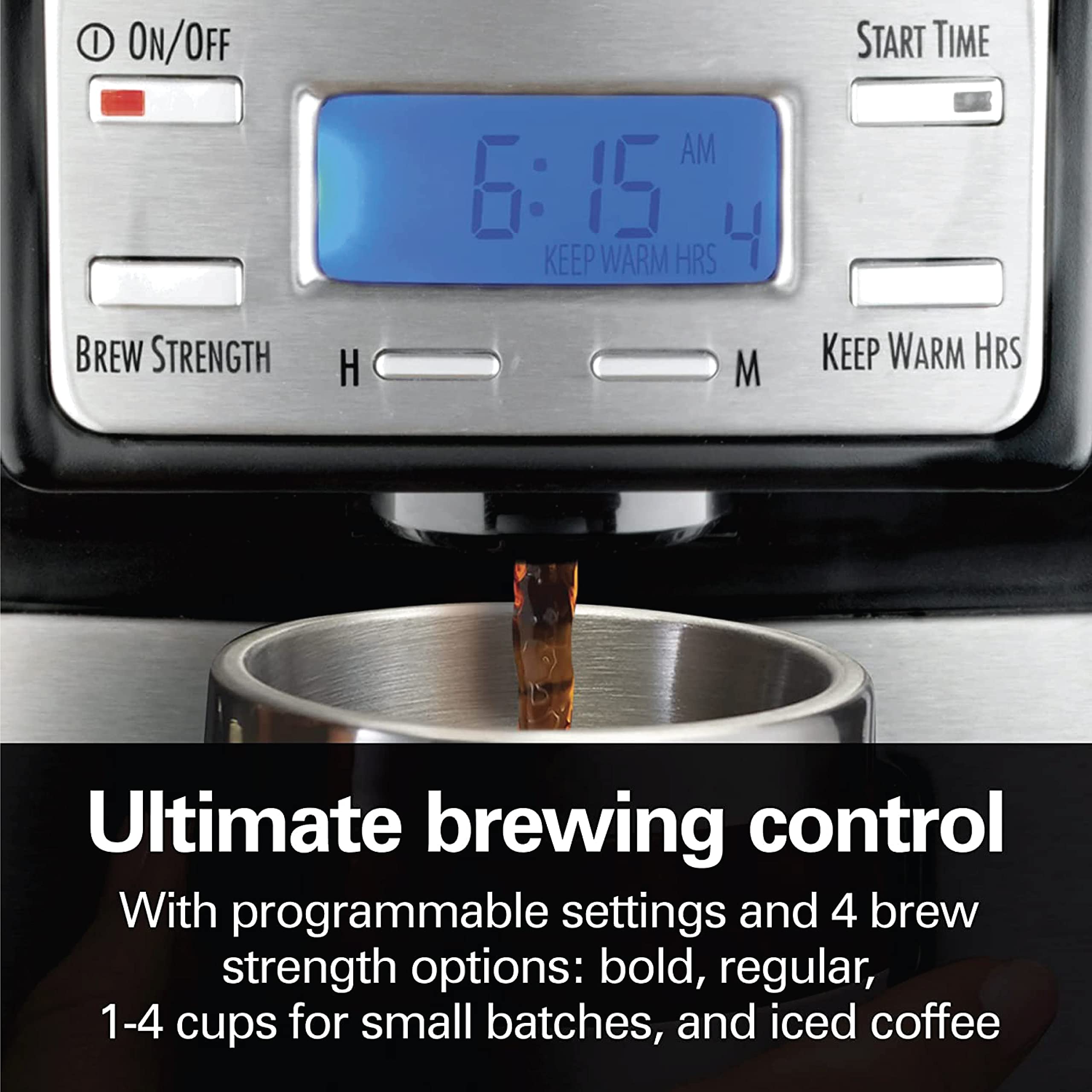 Hamilton Beach 12 cup Programmable Drip Coffee Maker with Auto Shutoff, Easy Dispensing with No Carafe, 950 watts ماكينة تحضير القهوة قابلة للبرمجة وتغلق تلقائيا ومجهزة بزر تحضير سعة 12 كوب Hamilton Beach 12 cup Programmable Drip Coffee Maker with Auto Shutoff, Easy Dispensing with No Carafe, 950 watts ماكينة تحضير القهوة قابلة للبرمجة وتغلق تلقائيا ومجهزة بزر تحضير سعة 12 كوب